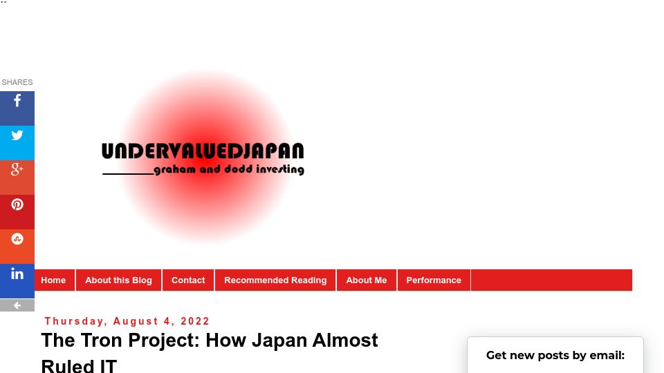 Screenshot of undervaluedjapan.blogspot.com: The TRON Project: How Japan almost ruled IT (2022)