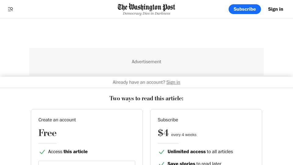 Screenshot of washingtonpost.com: Many of today’s unhealthy foods were brought to you by Big Tobacco