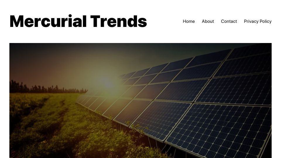 Screenshot of mercurialtrends.com: The Basics of Photovoltaic Systems: How They Work