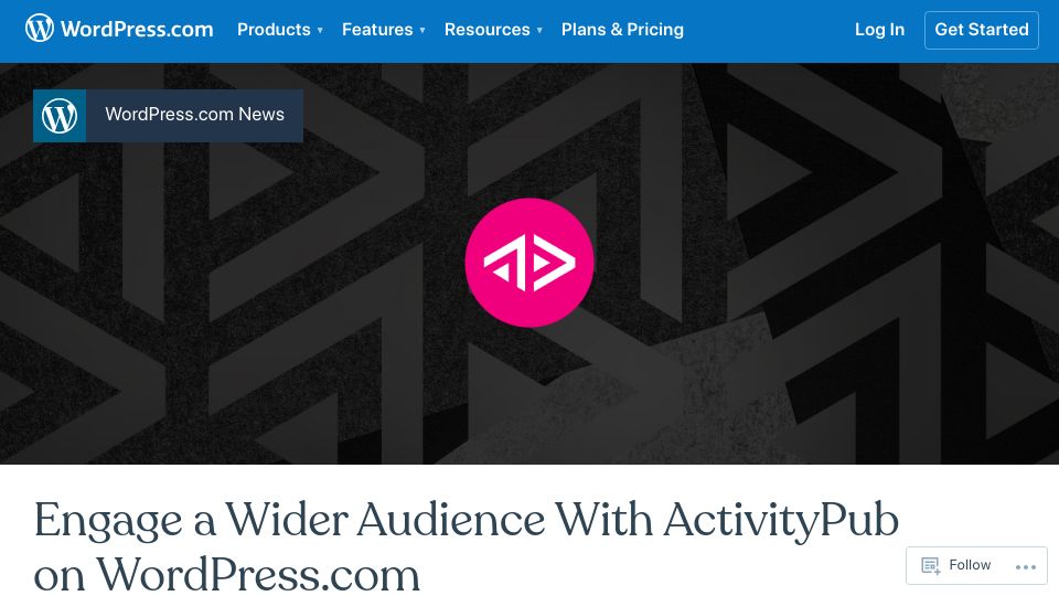 Screenshot of wordpress.com: Wordpress.com Now Supports ActivityPub