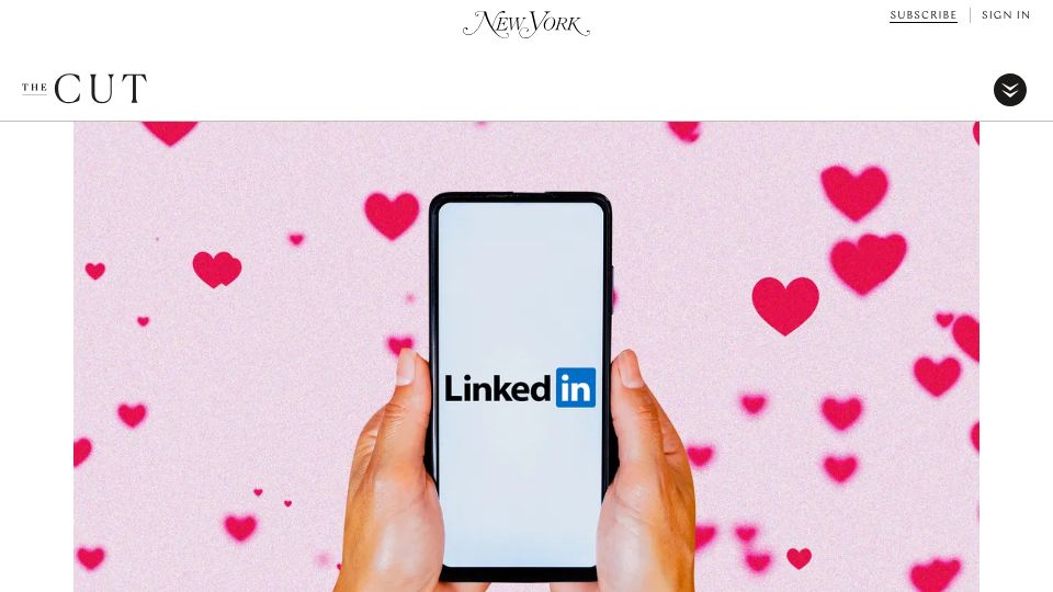Screenshot of thecut.com: Teens Love LinkedIn