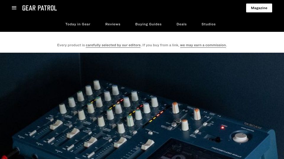 Screenshot of gearpatrol.com: A 4-track tape recorder made me fall in love with music again