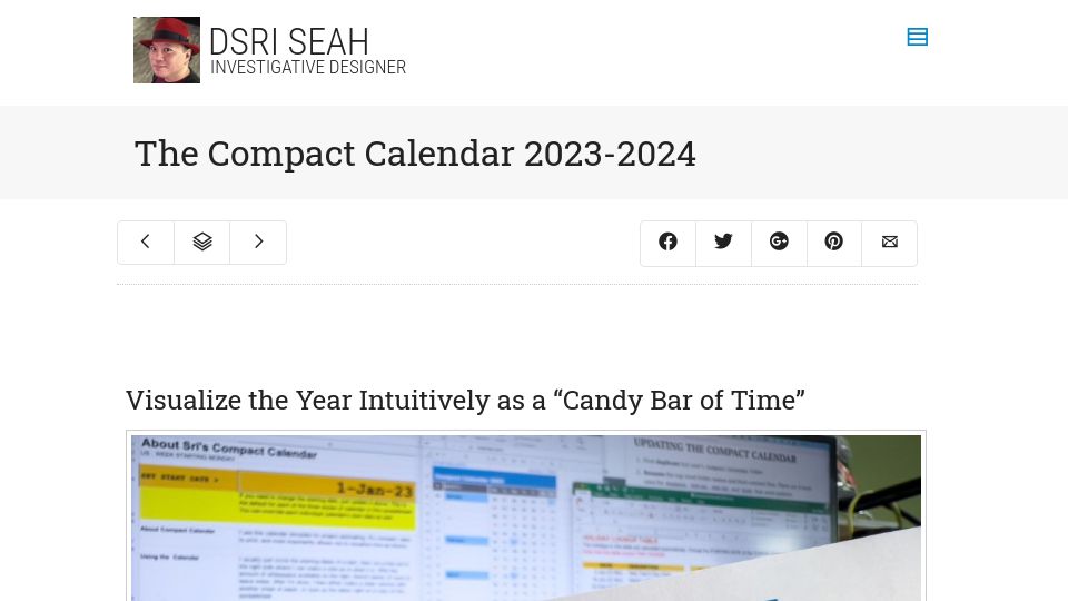 Screenshot of davidseah.com: The Compact Calendar 2023-2024