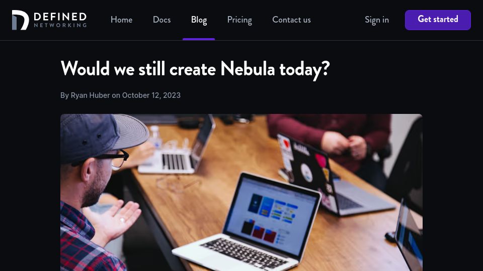 Screenshot of defined.net: Would we still create Nebula today?