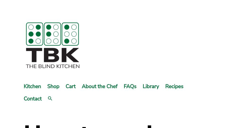 Screenshot of theblindkitchen.com: How to cook ground meat perfectly without vision