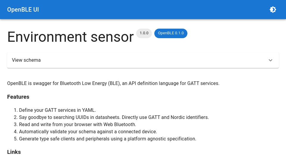 Screenshot of demo.openble.org: Show HN: OpenBLE, Swagger for Bluetooth