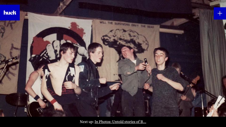 Screenshot of huckmag.com: The Welsh Punk Scene of the 1980s