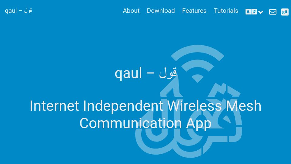 Screenshot of qaul.net: Qaul – Internet independent wireless mesh communication app