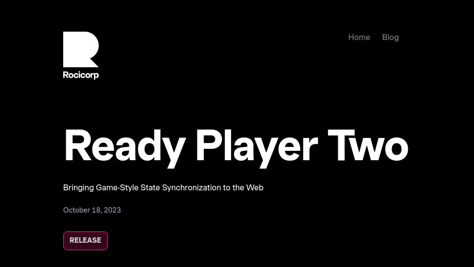 Screenshot of rocicorp.dev: Reflect – Multiplayer web app framework with game-style synchronization
