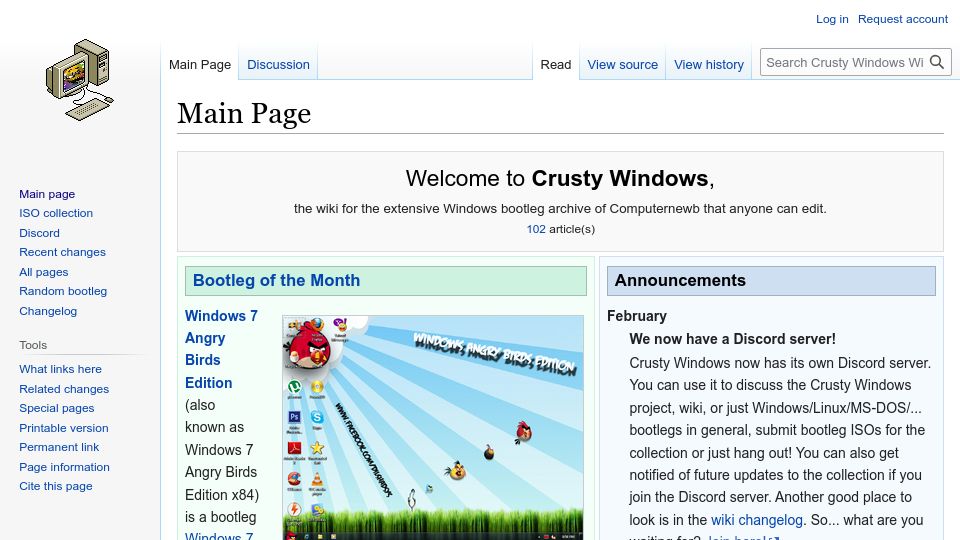Screenshot of crustywindo.ws: Crusty Windows