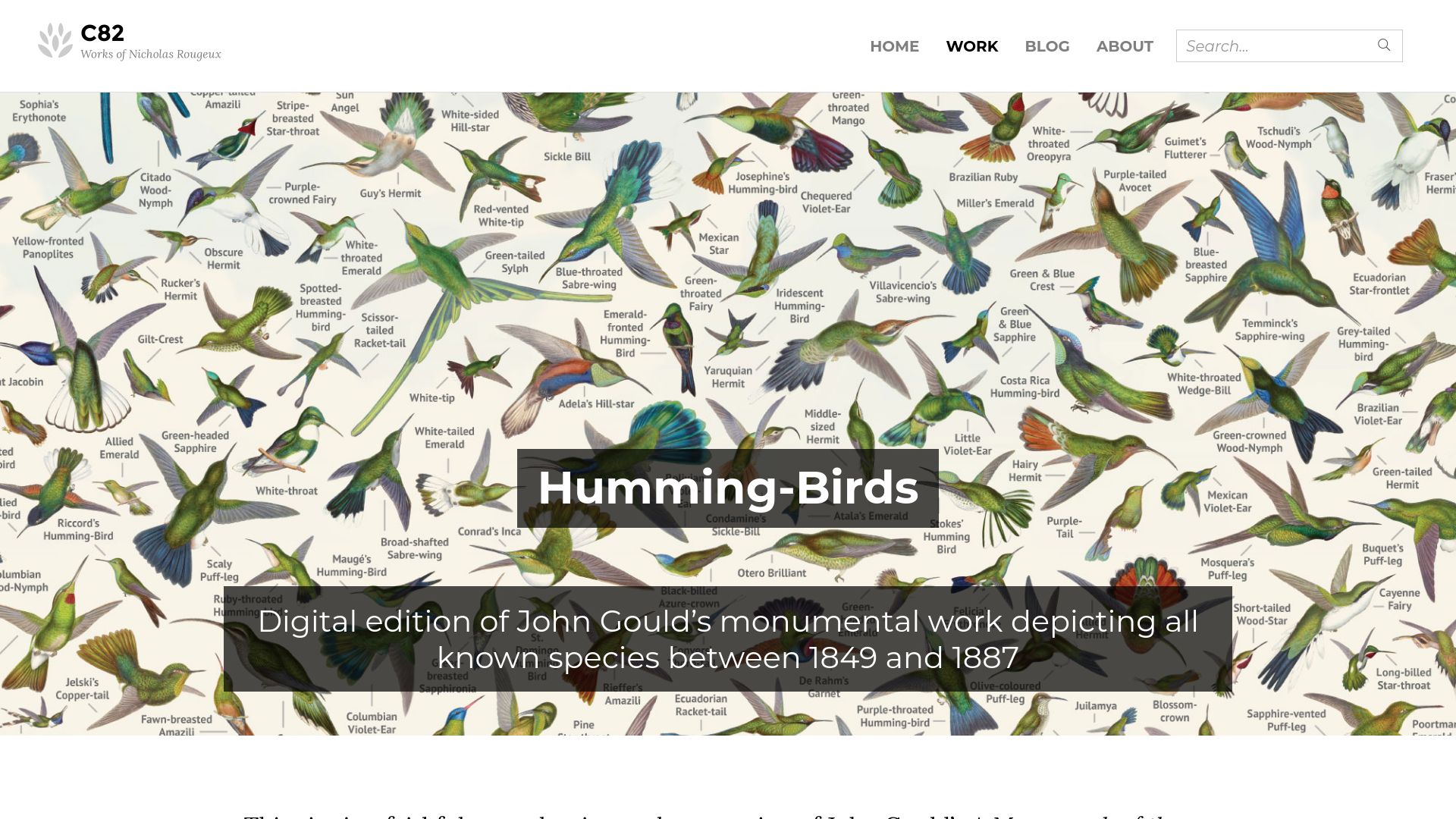 Screenshot of c82.net: Humming-Birds