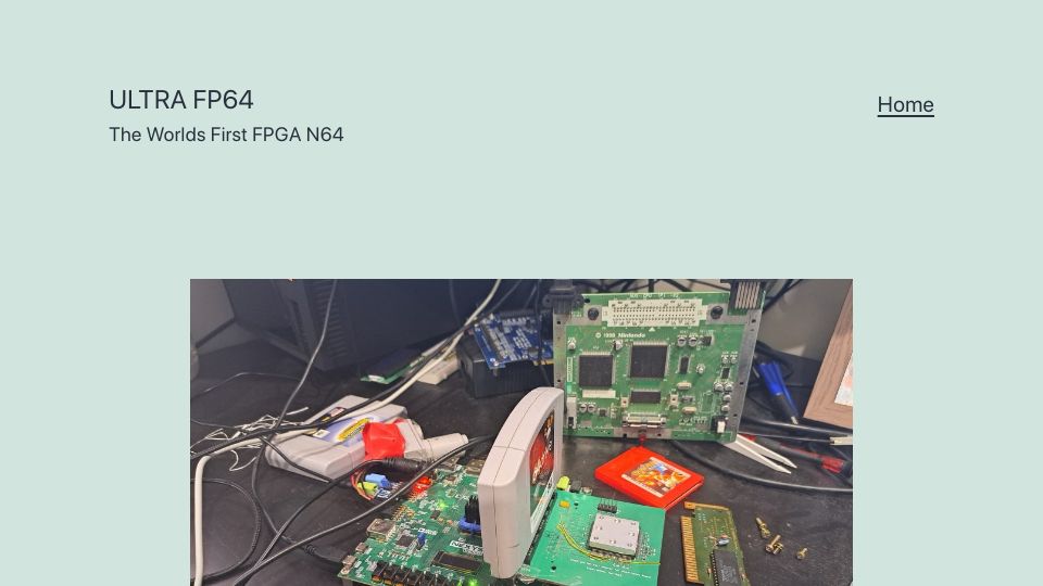 Screenshot of ultrafp64.com: FPGA N64