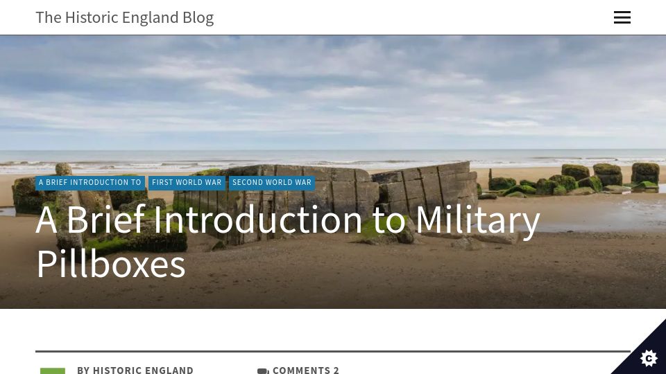 Screenshot of heritagecalling.com: A Brief Introduction to Military Pillboxes