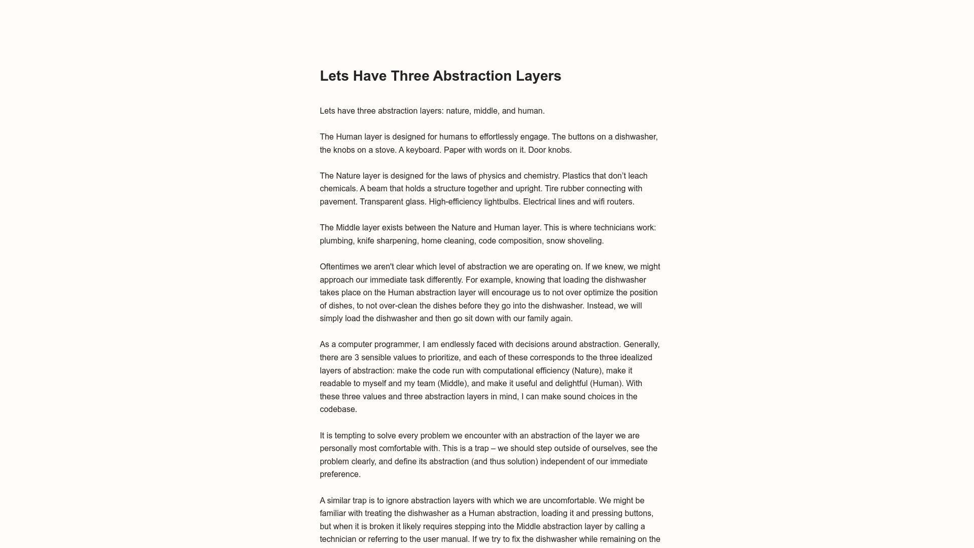 Screenshot of minimal.app: Lets Have Three Abstraction Layers