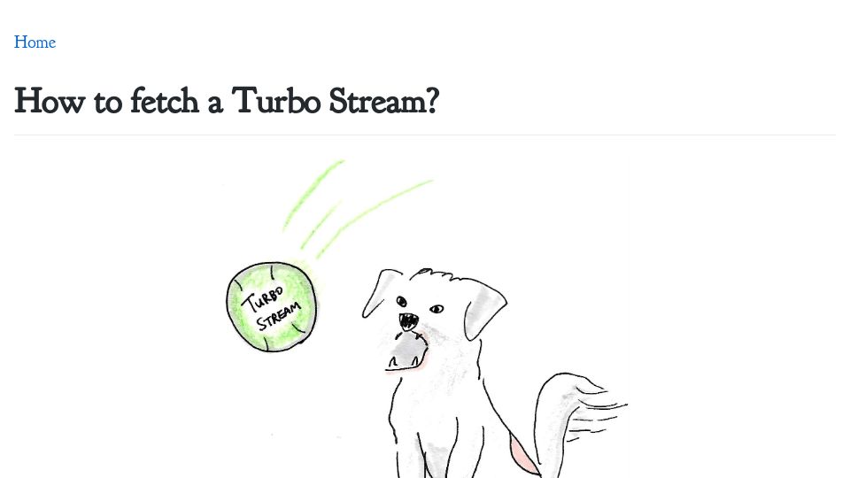 Screenshot of ducktypelabs.com: How to Fetch a Turbo Stream