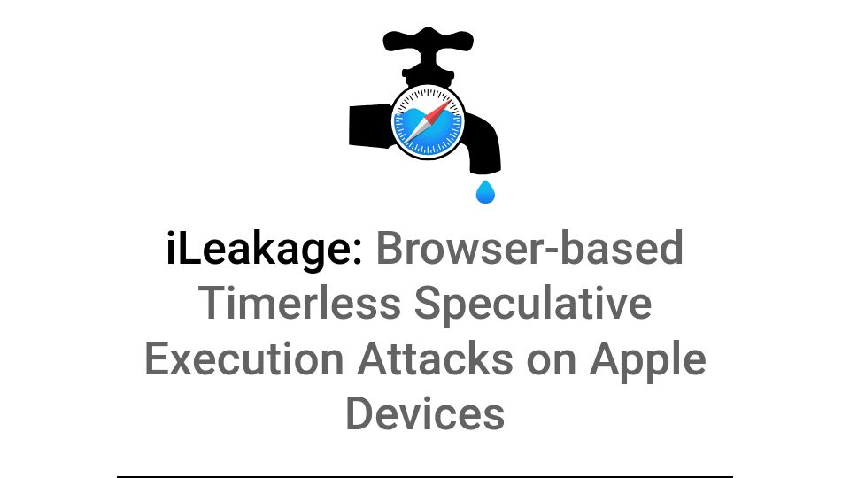 Screenshot of ileakage.com: iLeakage: Browser-Based Timerless Speculative Execution Attacks on Apple Devices