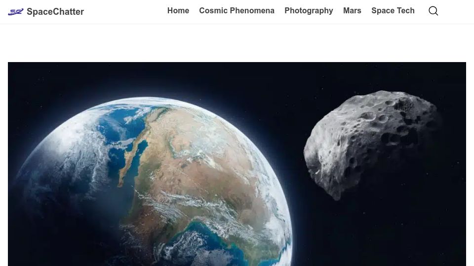 Screenshot of spacechatter.com: Could a near-Earth asteroid be a piece of the moon?