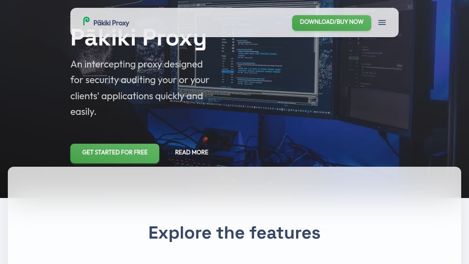Screenshot of pakikiproxy.com: Show HN: Pākiki Proxy – An intercepting proxy for penetration testing