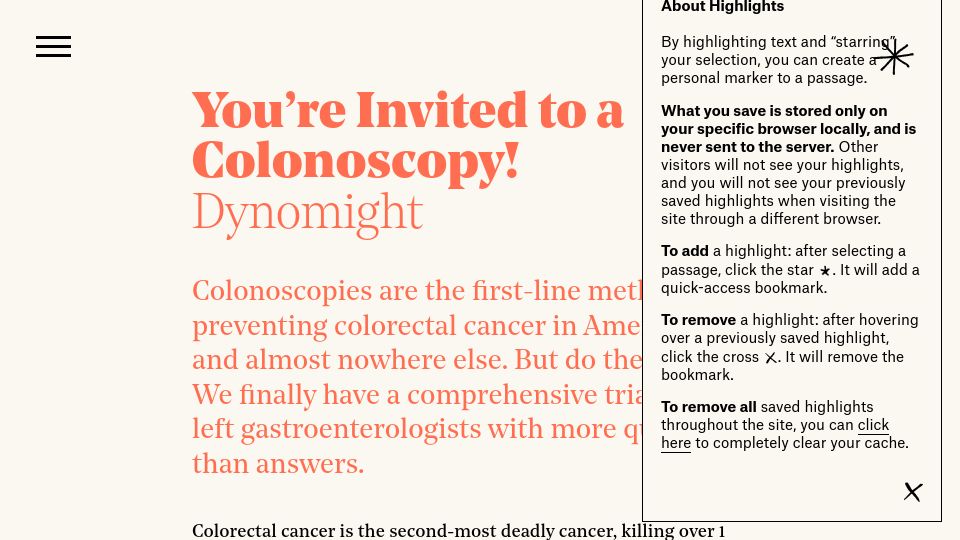 Screenshot of asteriskmag.com: Are colonoscopies worth it?