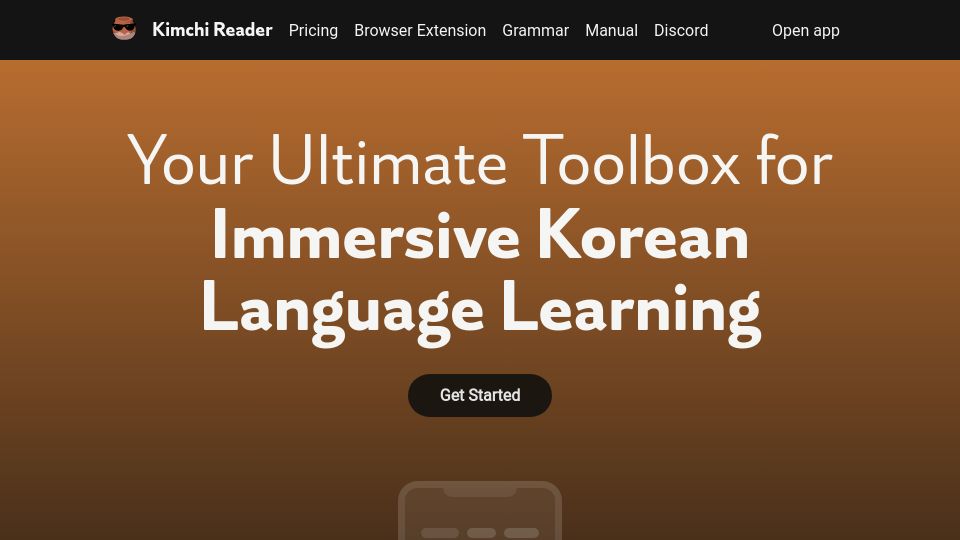 Screenshot of kimchi-reader.app: Show HN: Kimchi Reader – Immersive Korean Learning with a Popup Dictionary