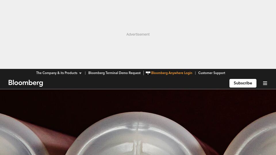 Screenshot of bloomberg.com: PFAS Forever Chemicals Present in Some Plastic Recyclable Bottles