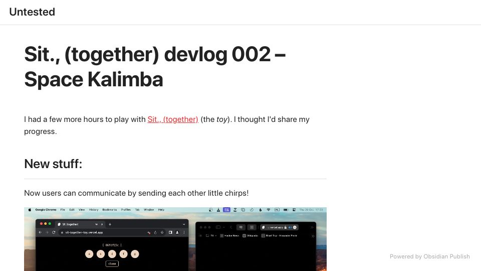 Screenshot of untested.sonnet.io: Notes on making a multiplayer "doing nothing app"