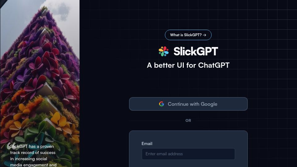 Screenshot of slickgpt.com: Show HN: I made a ChatGPT UI that looks like Slack