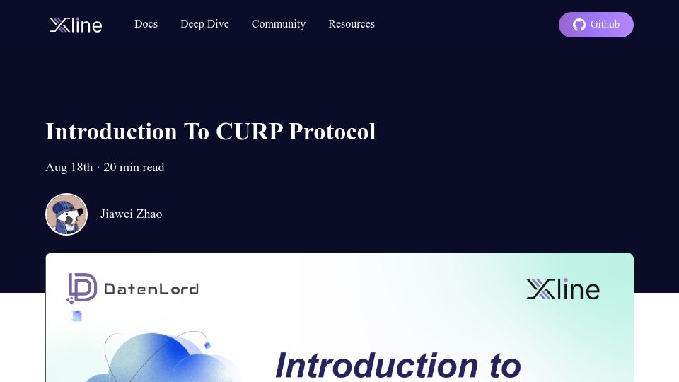Screenshot of datenlord.github.io: Introduction to CURP Protocol