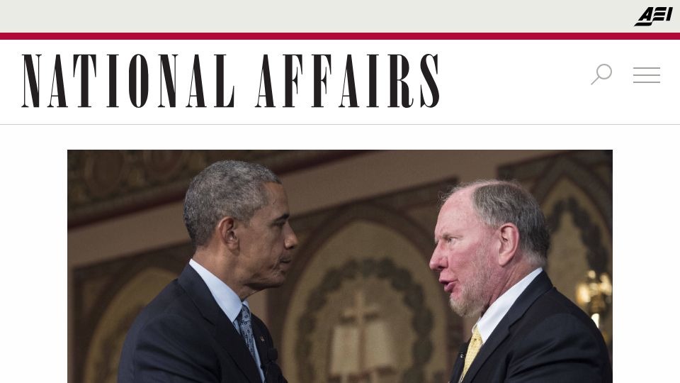 Screenshot of nationalaffairs.com: The Education of Robert Putnam