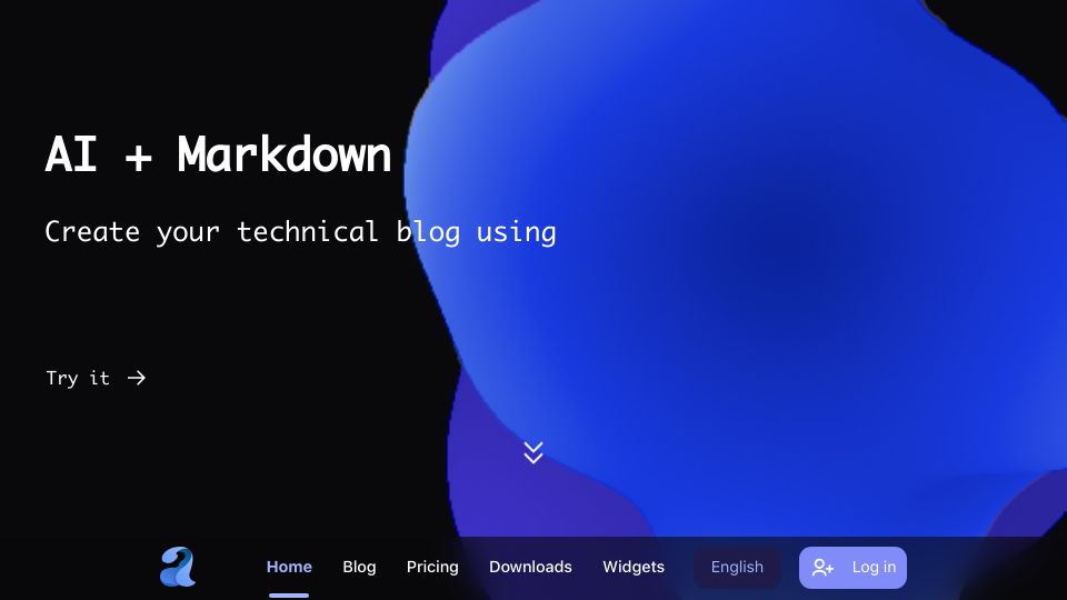 Screenshot of amarkdown.com: Show HN: Use your familiar Markdown editor to create and publish web pages