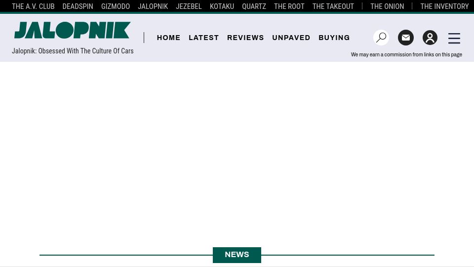 Screenshot of jalopnik.com: More Than 80 Percent of Americans Can't Afford New Cars