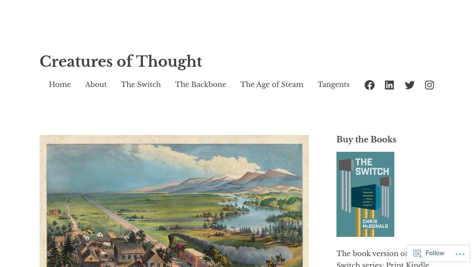 Screenshot of technicshistory.com: America's Steam Empire