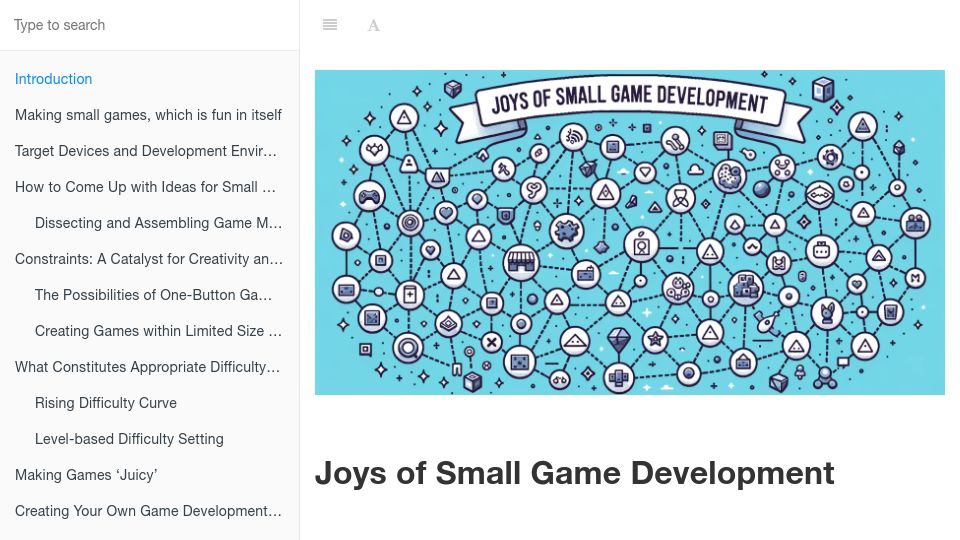 Screenshot of abagames.github.io: Joys of small game development