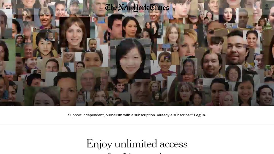 Screenshot of nytimes.com: The Secretive Company That Might End Privacy as We Know It
