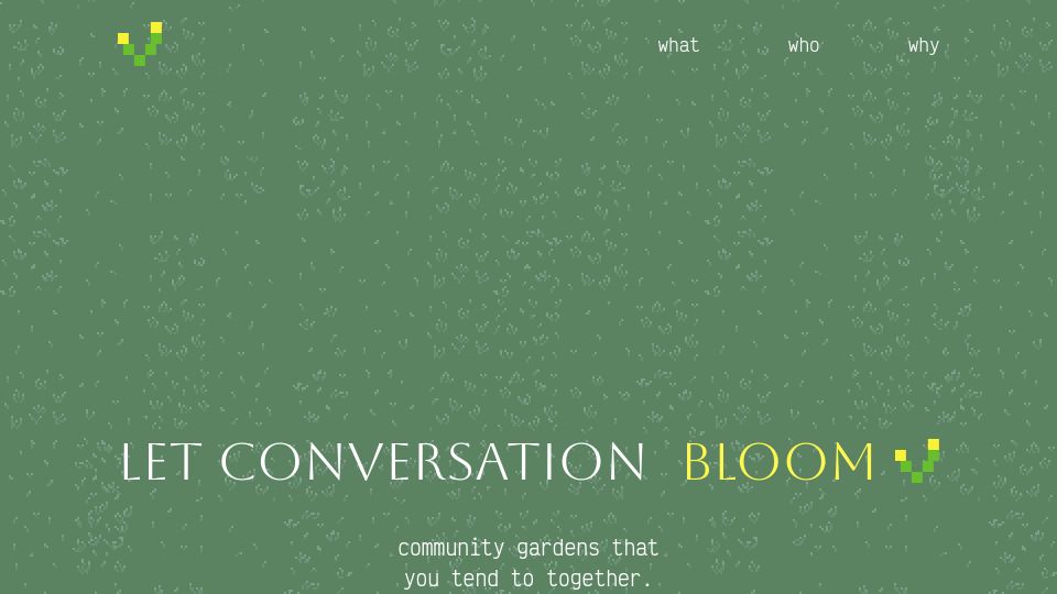 Screenshot of bloom.tendtoyourgarden.xyz: Show HN: This is what social media could be
