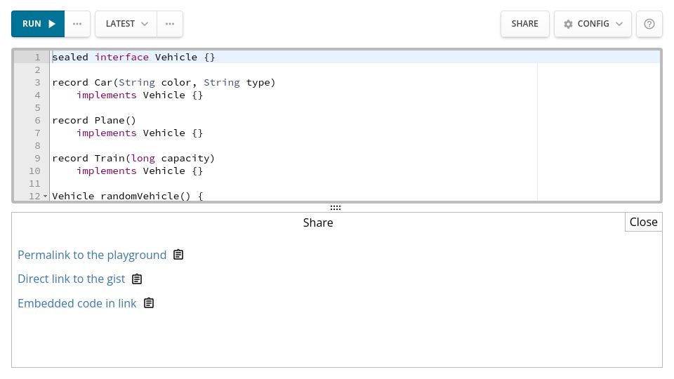 Screenshot of java-playground.com: We made a fork of the Rust Playground