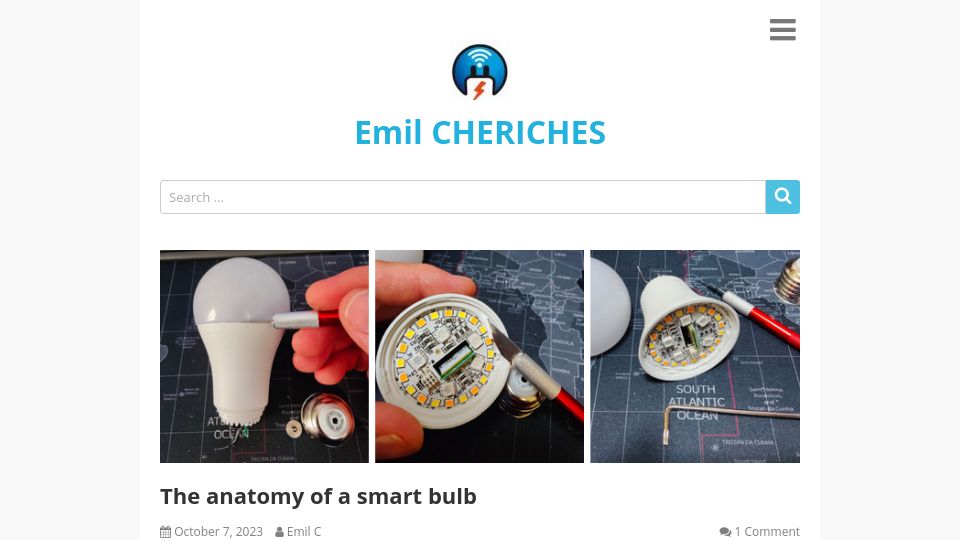 Screenshot of cheriches.com: The anatomy of a smart bulb