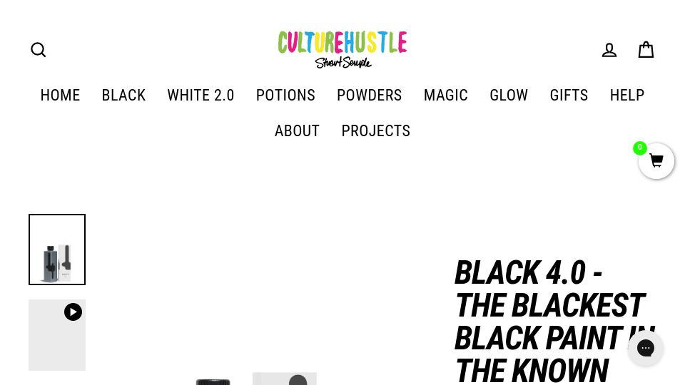 Screenshot of culturehustleusa.com: Black 4.0
