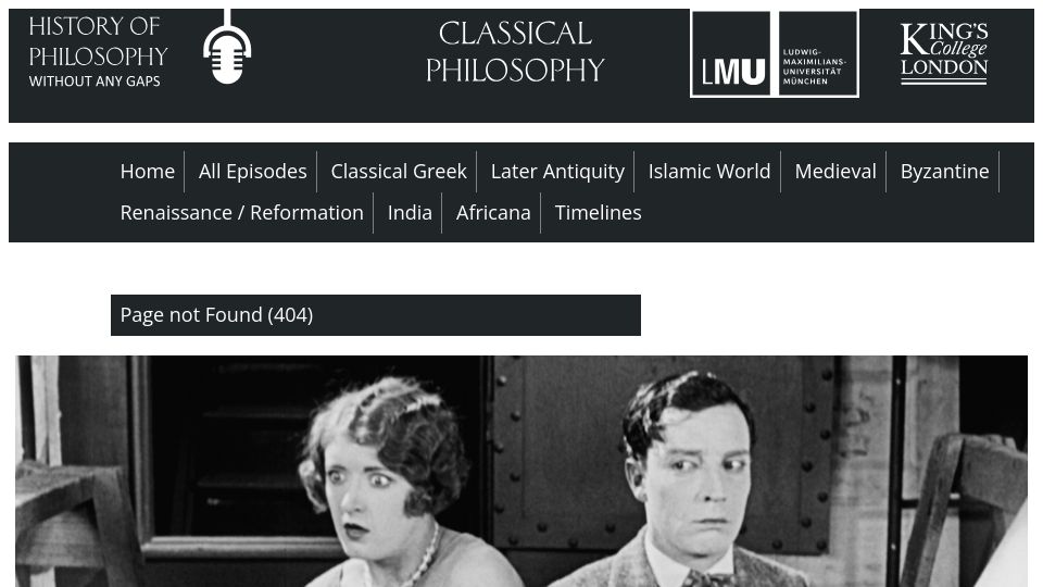 Screenshot of historyofphilosophy.net: History of Philosophy without any gaps