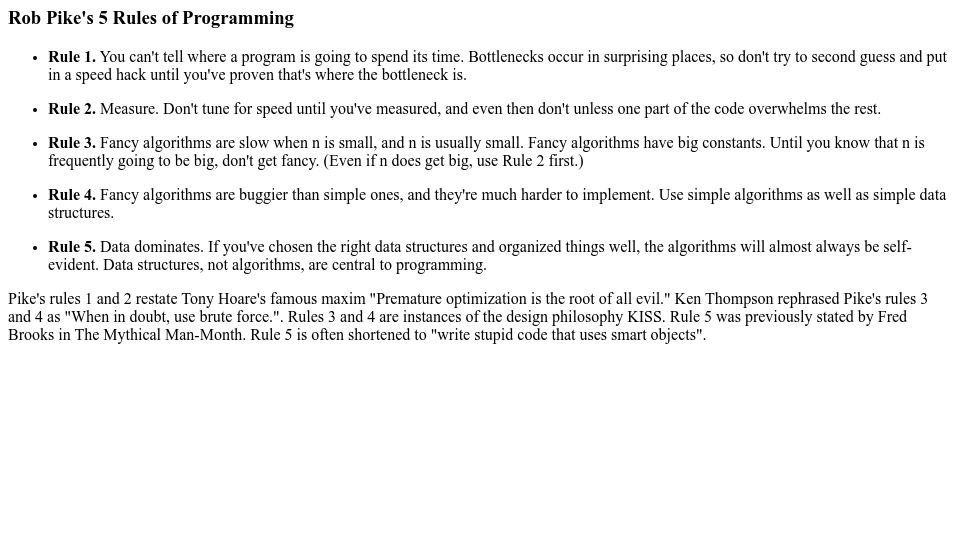 Screenshot of users.ece.utexas.edu: Rob Pike’s Rules of Programming (1989)