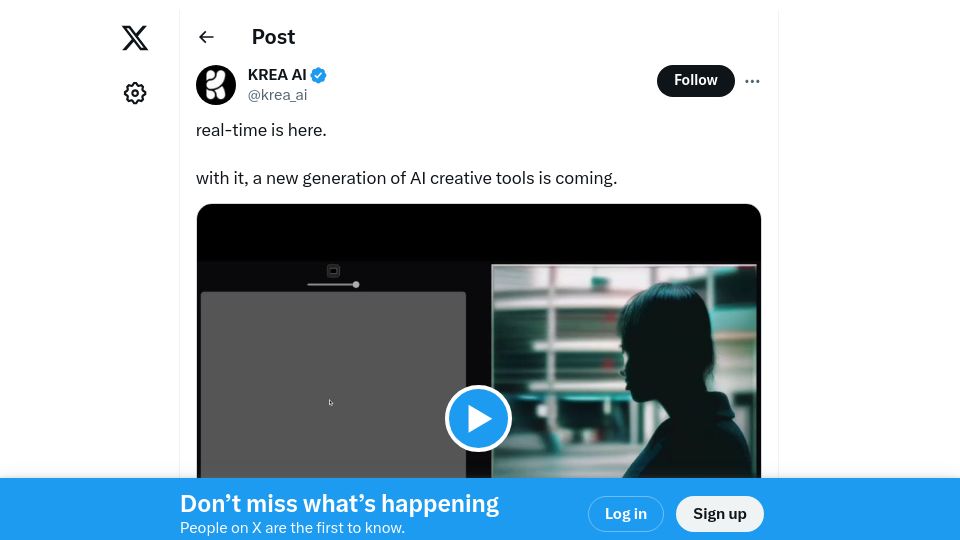 Screenshot of twitter.com: Real-time image editing using latent consistency models