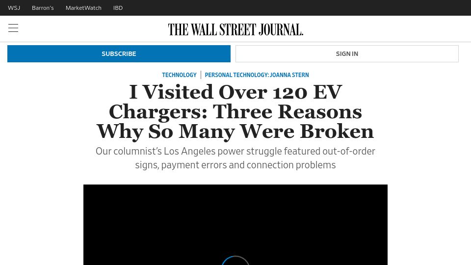 Screenshot of msn.com: I visited over 120 EV chargers: why so many were broken