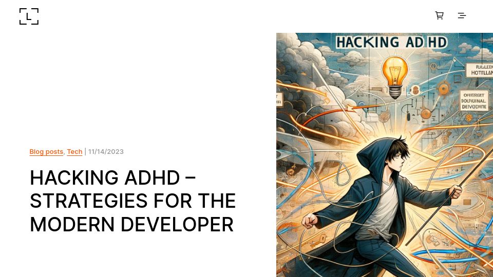 Screenshot of ledger.com: Hacking ADHD: Strategies for the modern developer