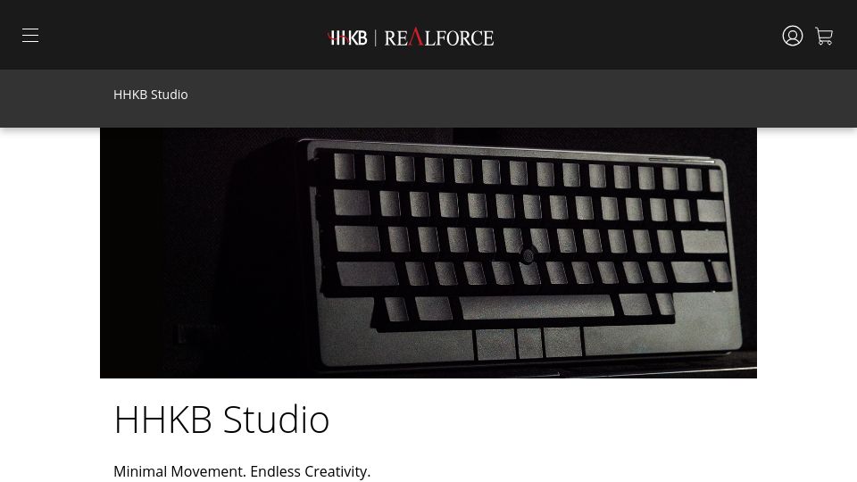 Screenshot of hhkeyboard.us: HHKB Studio: The New Happy Hacking Keyboard with TrackPoint