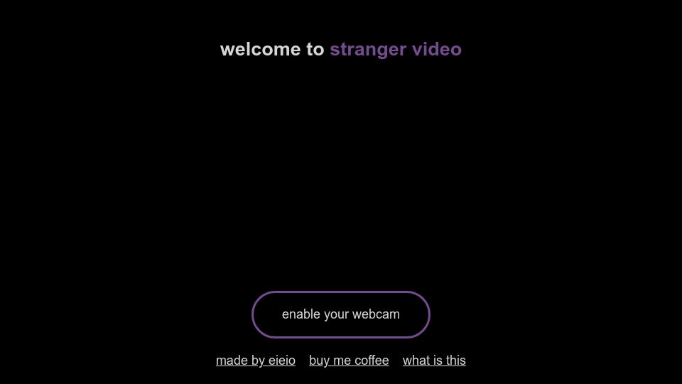 Screenshot of stranger.video: A game about staring into the eyes of a stranger