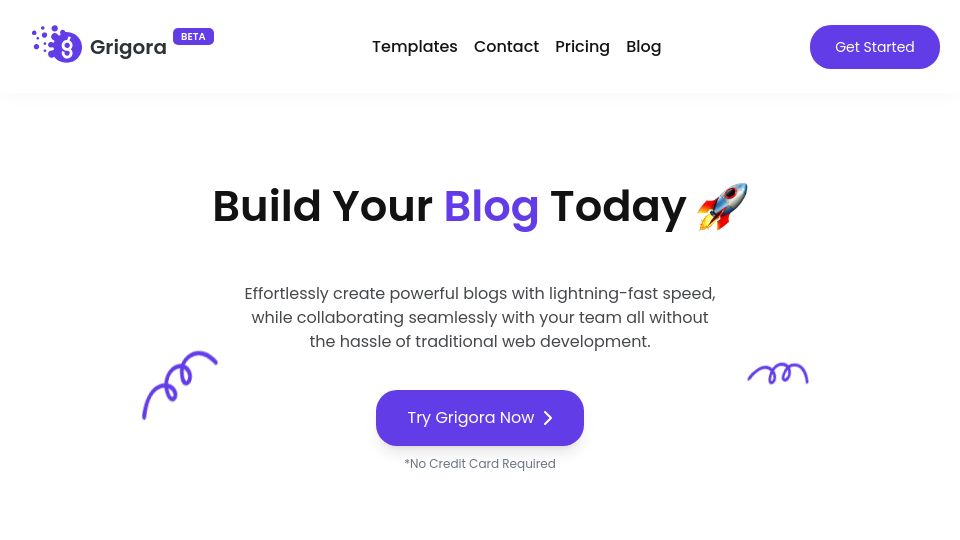 Screenshot of grigora.co: Show HN: Grigora.co – A Blogger's Answer to Secure, Simple Web Building