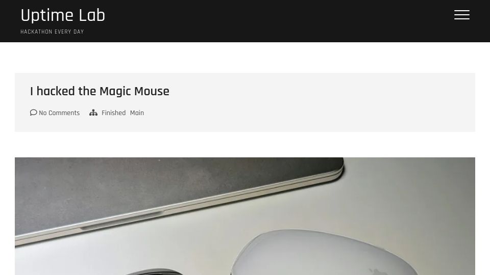 Screenshot of uplab.pro: I Hacked the Magic Mouse