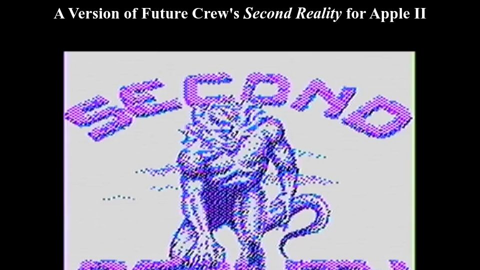 Screenshot of deater.net: Second Reality for Apple II