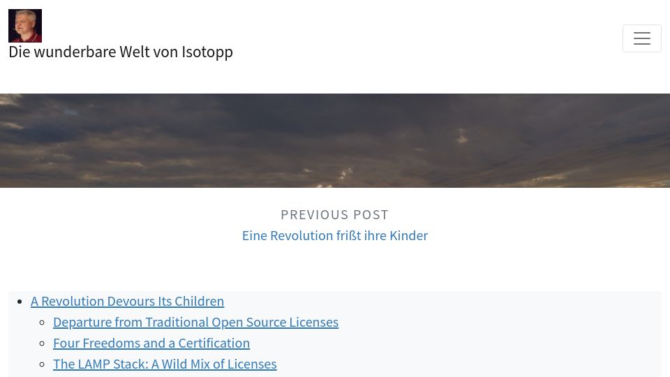 Screenshot of blog.koehntopp.info: A Revolution Devours Its Children