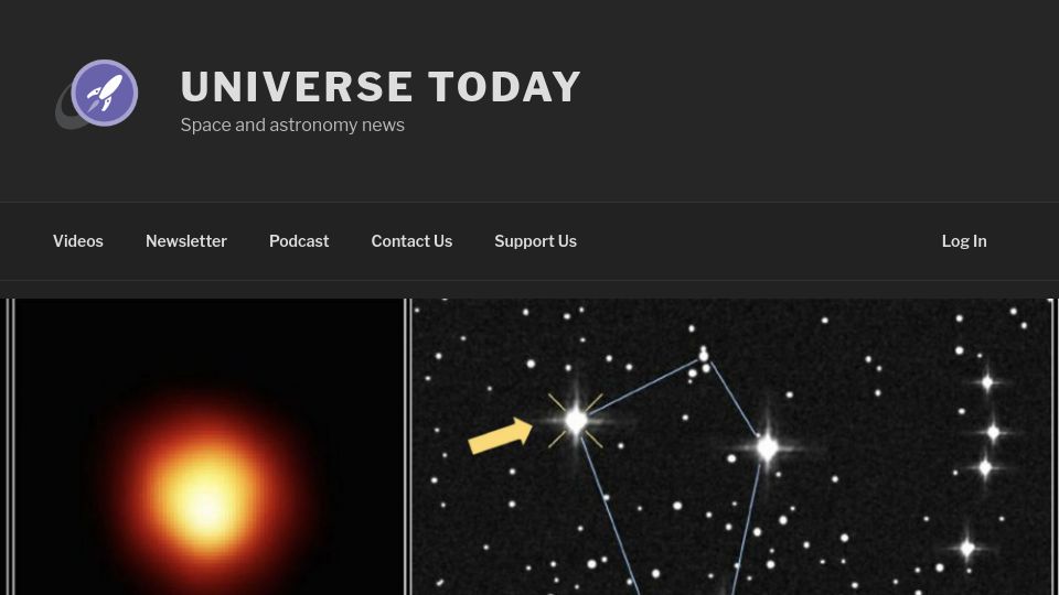 Screenshot of universetoday.com: An asteroid will occult Betelgeuse on December 12th